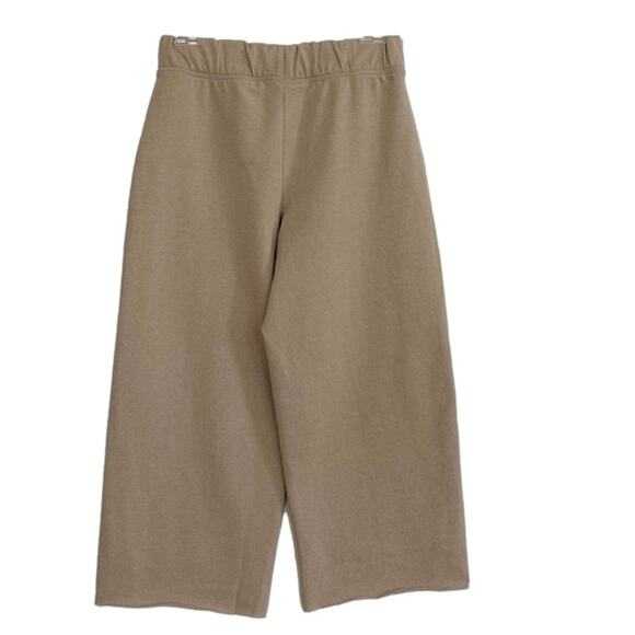 Adore Me Pants Beige Casual Wide Leg Hi Low Hem Lounge Cropped Pants Size XS - Picture 4 of 11